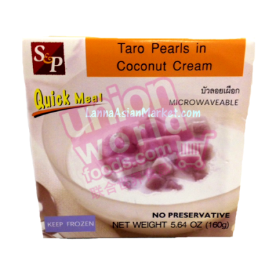 S&P FROZEN Taro Pearls in Coconut Cream (Bua Loey Puerk) 160g